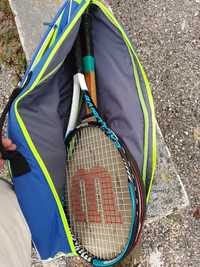 Raquetes de tênis com saco de transporte