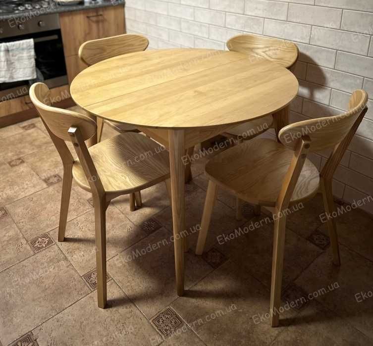 Стільці дерев'яні м'які і тверді на кухню дому, кафе, ресторану, офіса