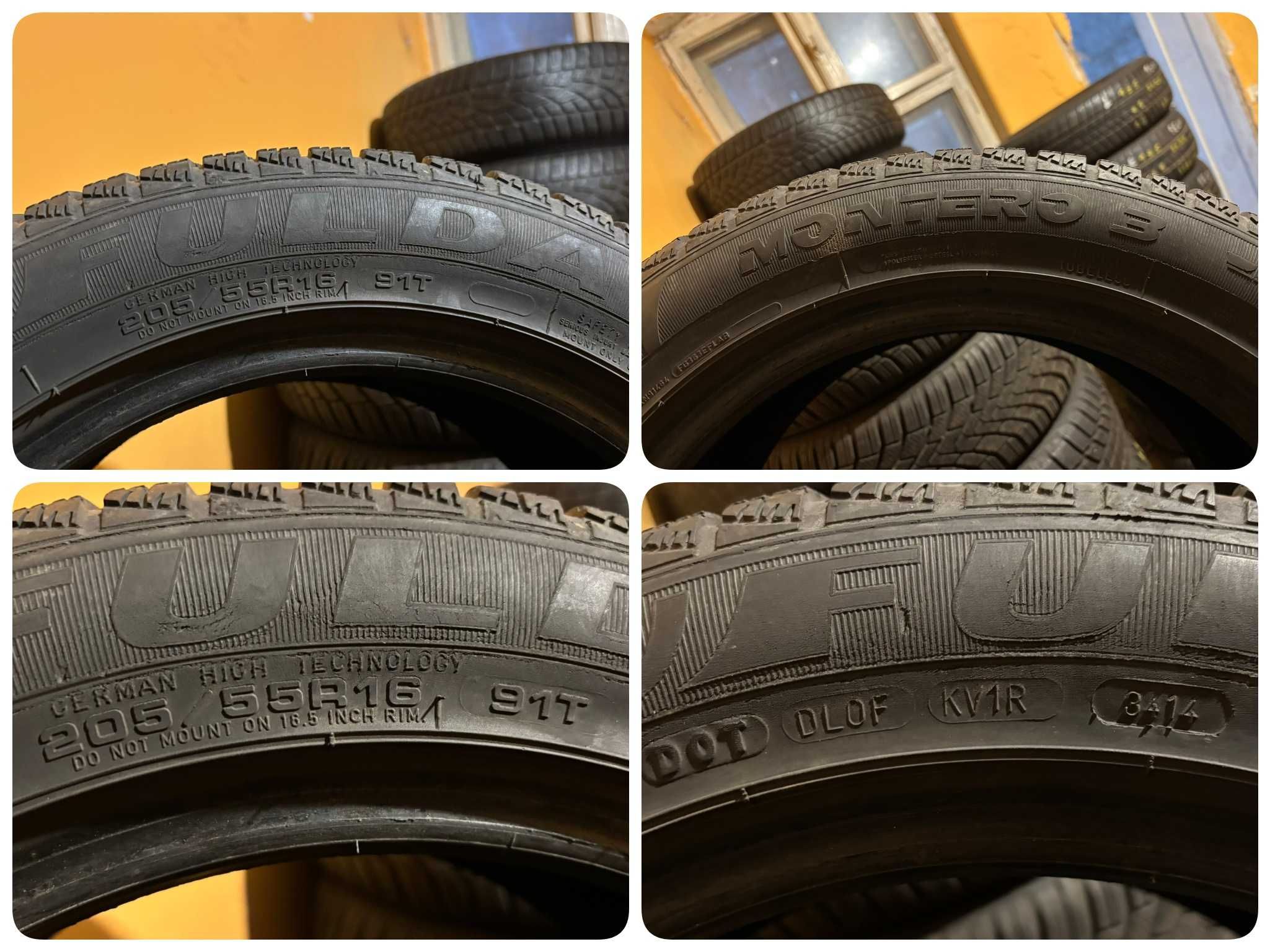 2X Opony Zimowe 205/55R16 91T FULDA KRISTALL MONTERO 3 6MM Spr. Całe!