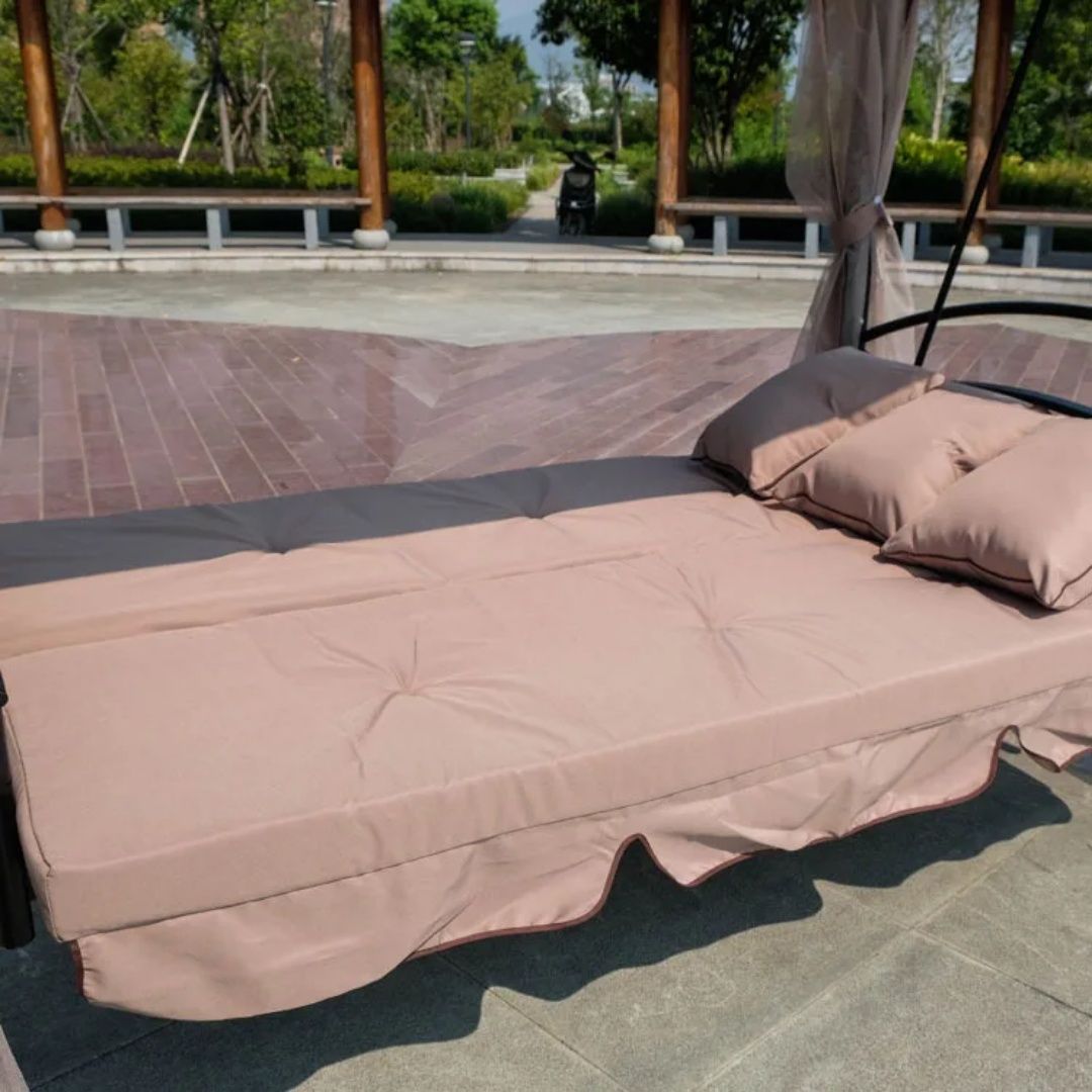 Садова гойдалка GARDEN Relax LUX для саду з москітною сіткою 3-місна