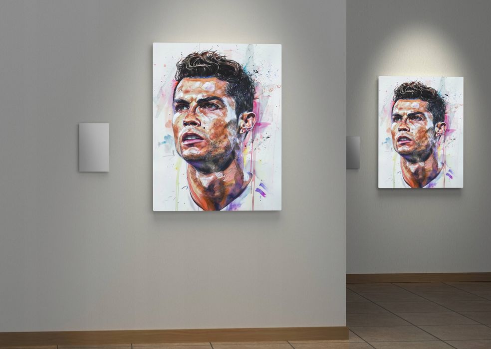 Obraz na płótnie Cristiano Ronaldo CR7 w nowoczesnym stylu 75x100 cm