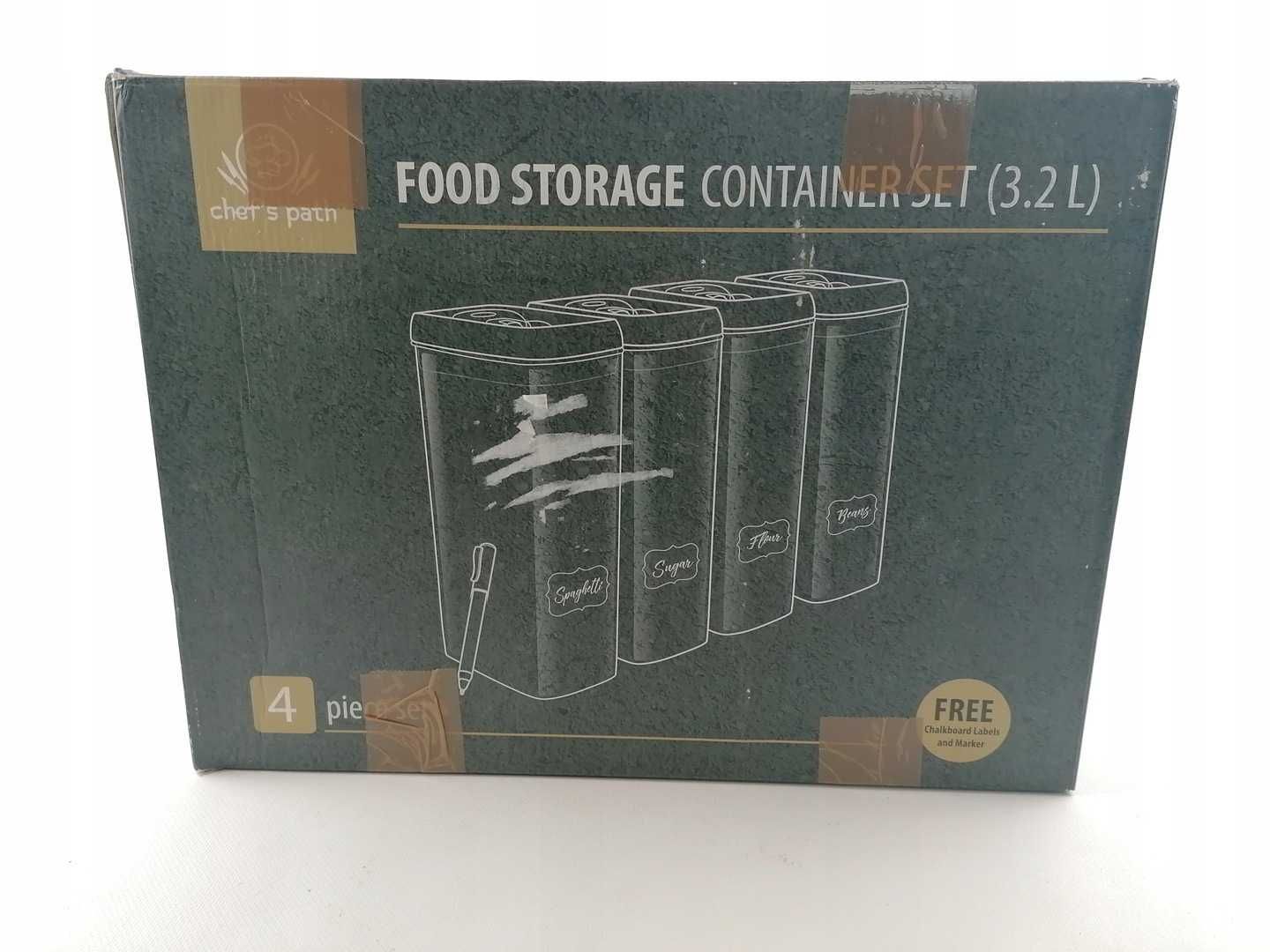 Chef's Path 4x Pojemniki na żywność XL 3,2L OPIS