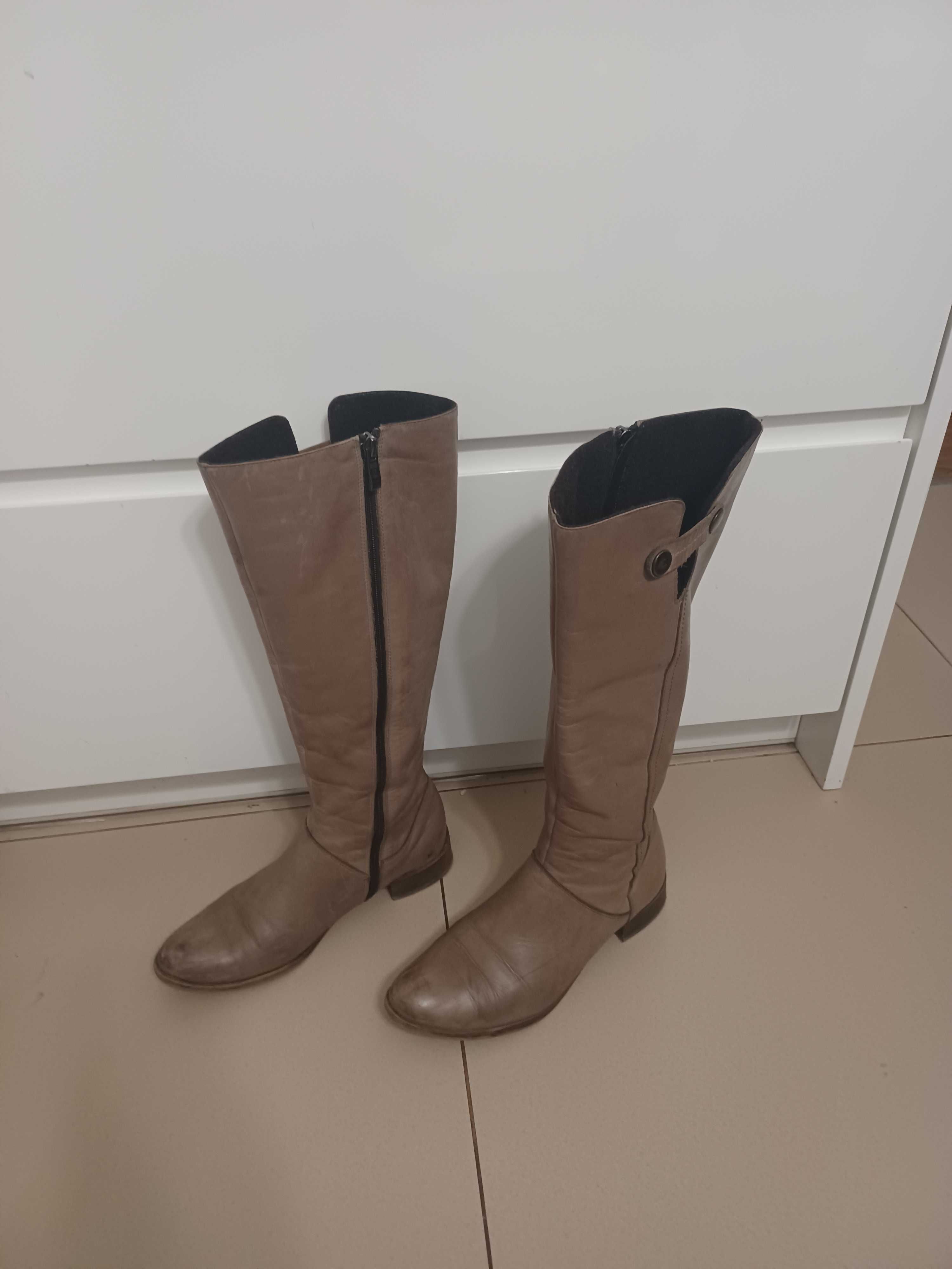 Buty kozaki NESSI r. 38 skóra naturalna