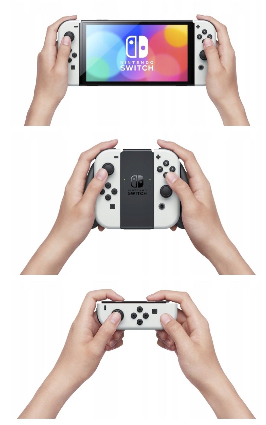 Nintendo SWITCH Oled White  +etui + szkło plus projektor