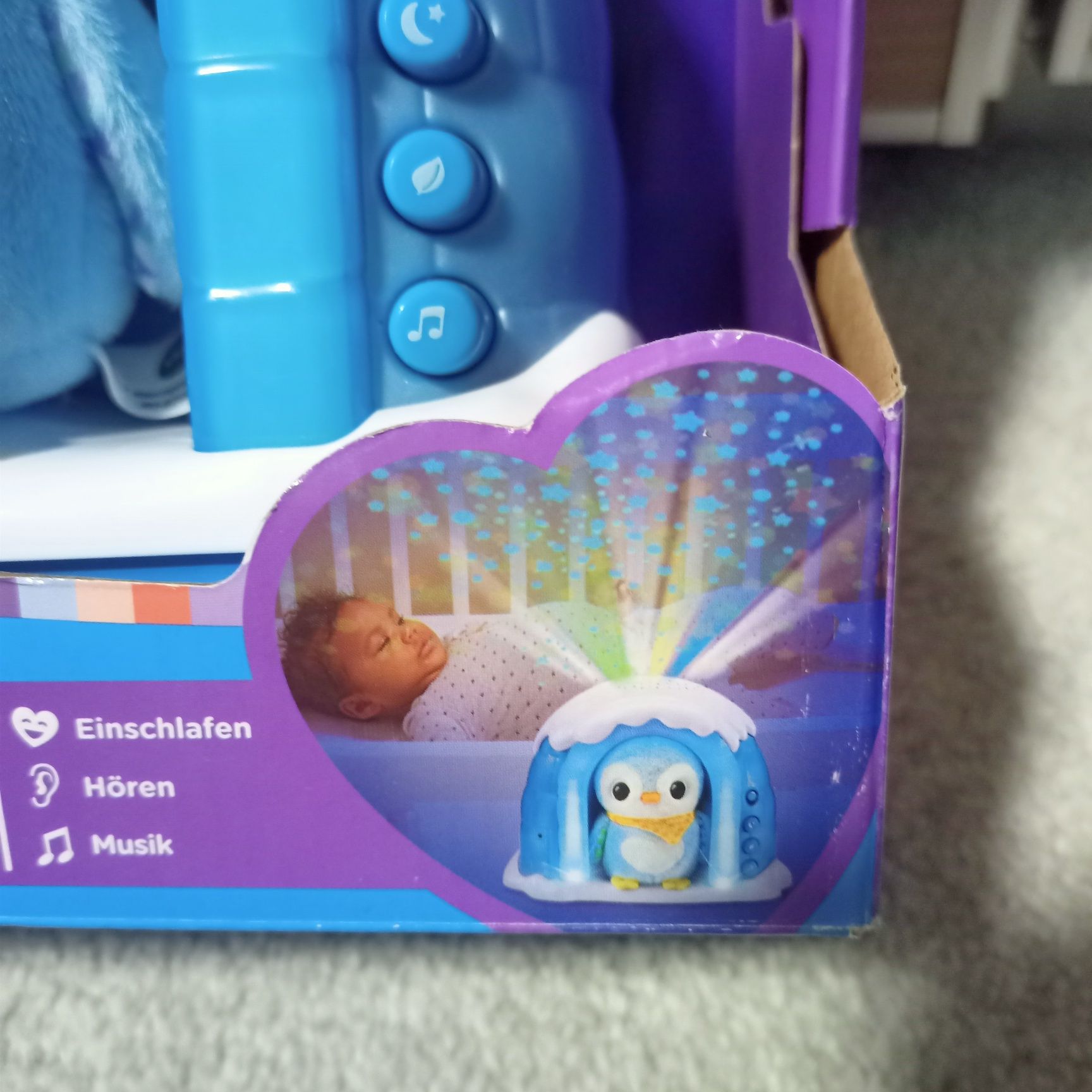 Vtech - 2 w 1 Gwiezdny pingwin z szumem i projektorem