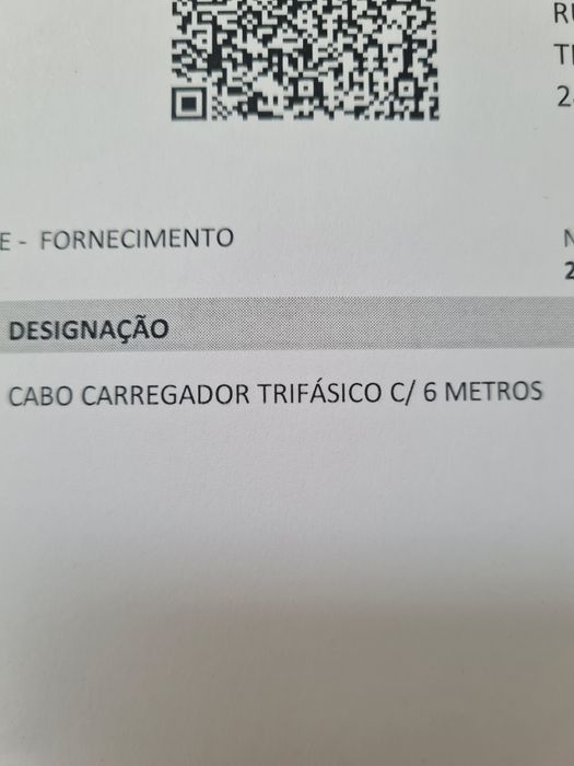Cabo Carregamento Veículo