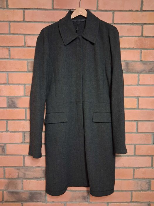 Klasyczny płaszcz wełniany Telimena 40 / L | Grafit 50% Wełna