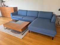 Sofa - NOTI/SITS - niebieska 3 osobowa szezląg