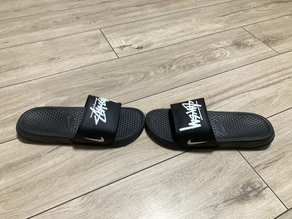 Тапочки мужские Nike Benassi Stussy Black