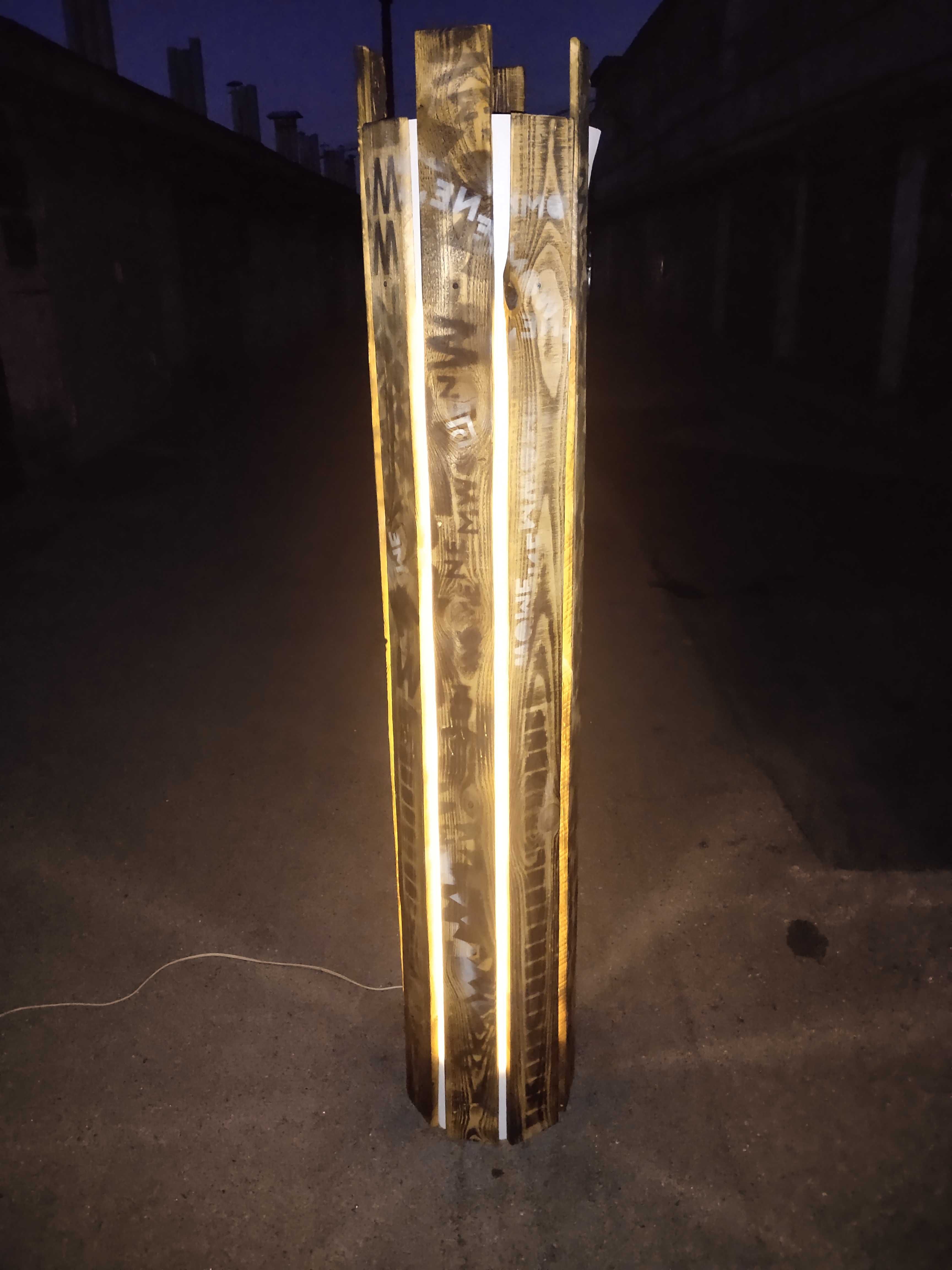 Новий, декорований підлоговий світильник лофт, торшер, лампа 180 см