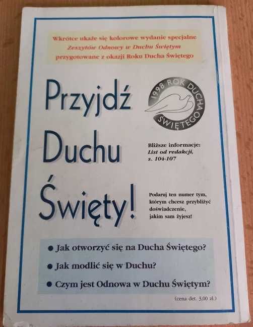 Przyjdź Duchu Święty zeszyt odnowy w duchu świętym