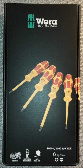 Wera wkrętaki izolowane zestaw 051575 VDE 6cz