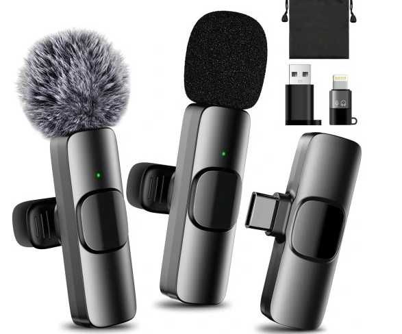 Mikrofon na klip AMT 2 mikrofony czarny zestaw K9 AMT36