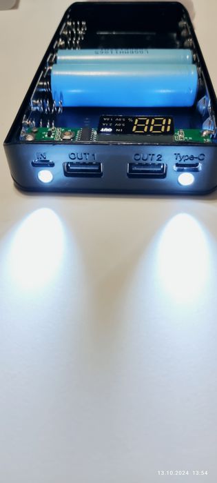 Павербанк, корпус повербанка на 8 аккумуляторов PowerBank