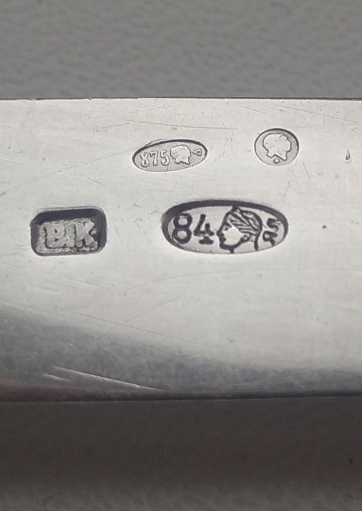 Нож серебряный 84 проба