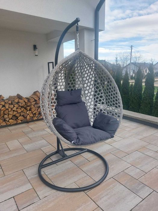 Kokon wiszący huśtawka fotel ogrodowy solidny mocny Wytrzymały