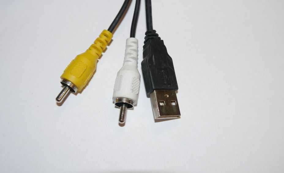 KABEL Przewod USB, 2xRca - USB Mini 5 Pin