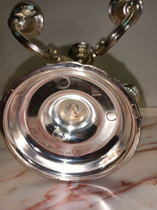 Candelabro / castiçal cinco lumes fabricado na Alemanha Ocidental pela