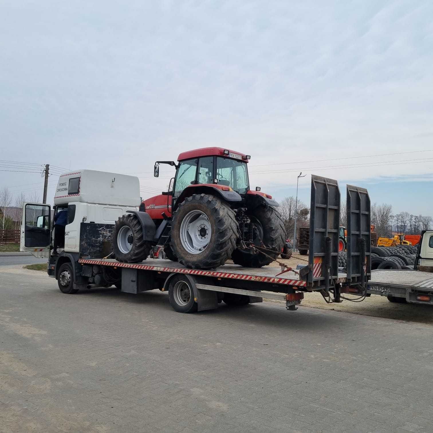 Transport naczepą niskopodwoziową, naczepą wywrotką