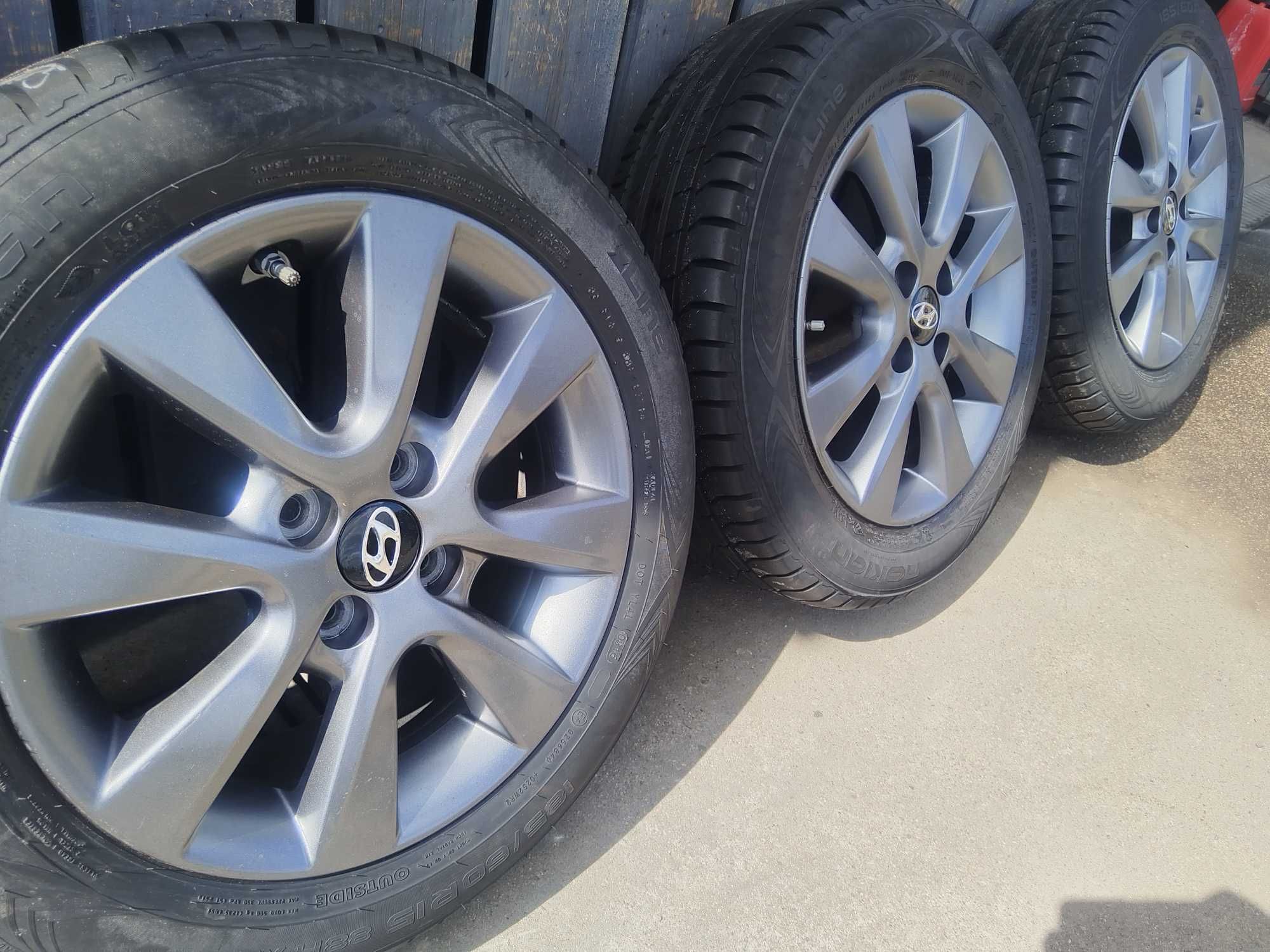 KOŁA LETNIE,ALUFELGI 15'' 4x100 HYUNDAI I20,KIA Rio+185/65R15.J.Nowe