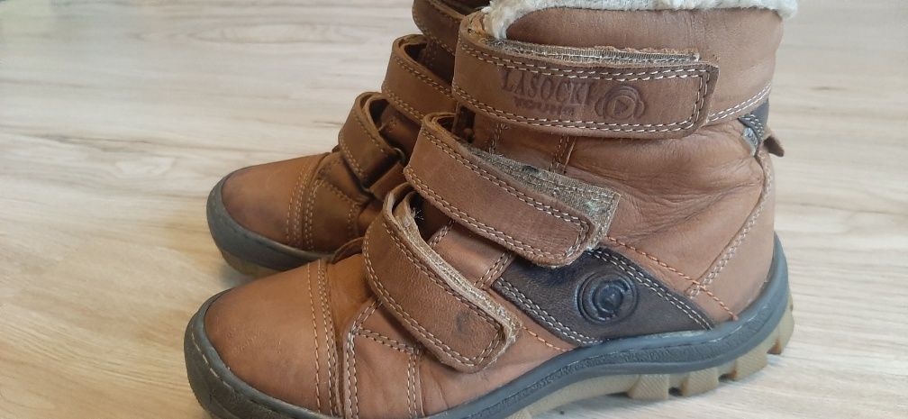 Kozaki Lasocki skóra naturalna, środek wełna. Polecam