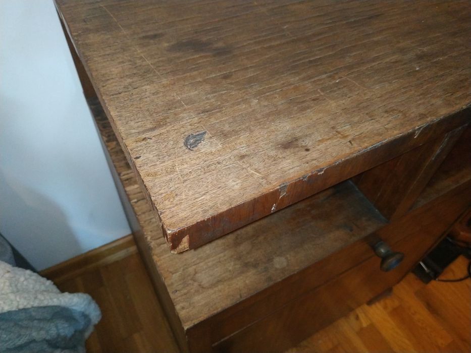 Stara Drewniana Komoda Szafka Nakastlik Fornir Art Deco Komoda PRL