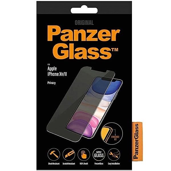 Szkło hartowane PanzerGlass Standard Fit prywatyzowane na iPhone XR /