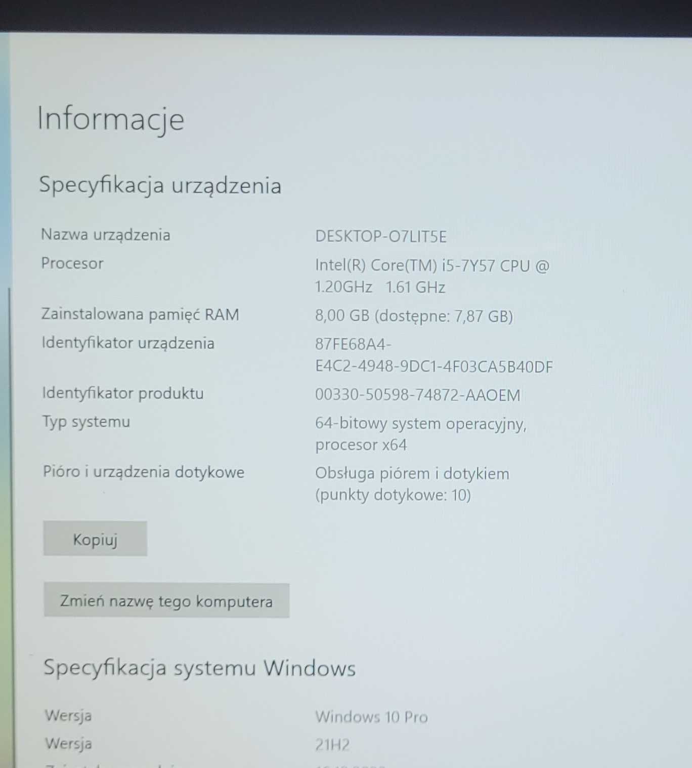 Lenovo ThinkPad X1 2-gen Windows 10 Dysk SSD Core i5 Hybryda Dotykowy