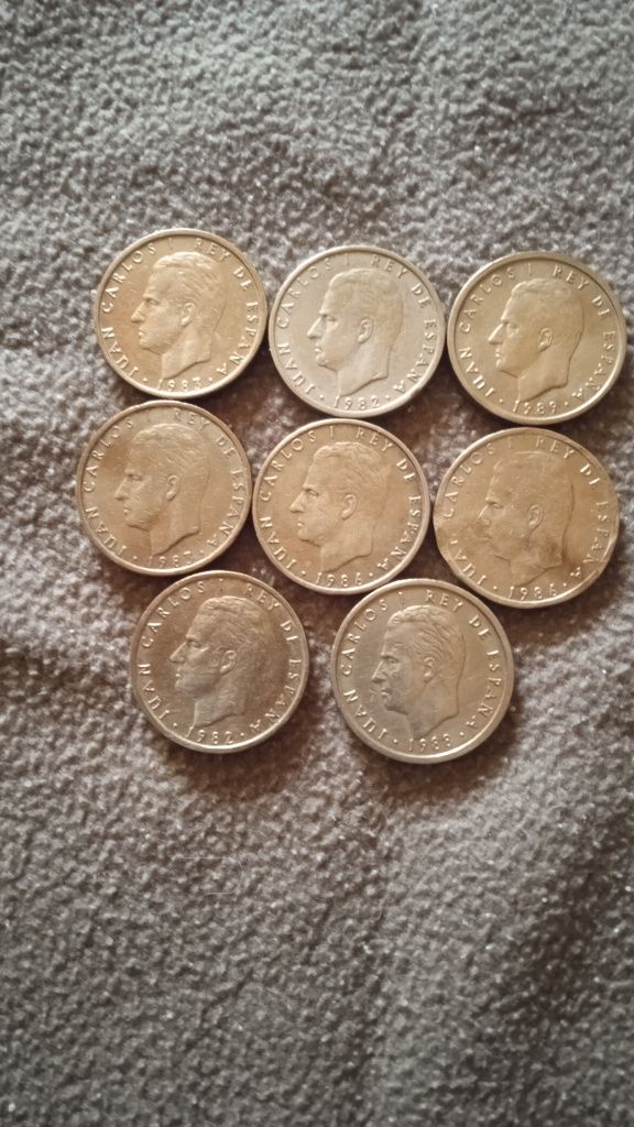 Lote de moedas antigas de Espanha