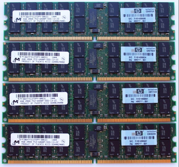 Micron Hynix 32GB (8x4GB) PC2-6400P DDR2-800MHz ECC