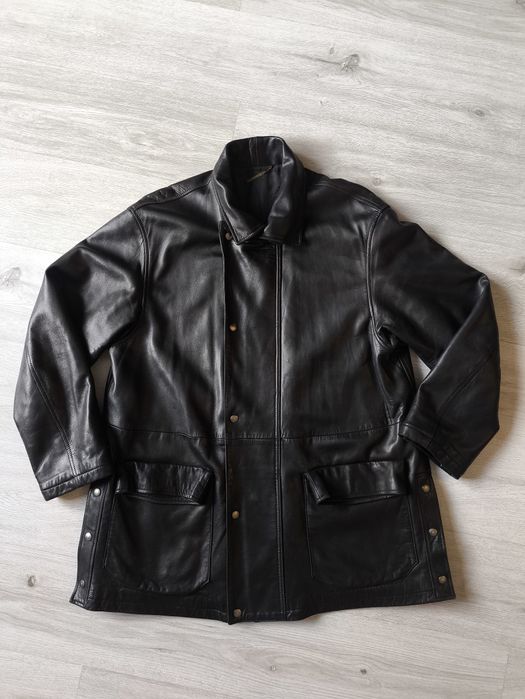 Kurtka Włoska Gianfranco Ferre Premium skórzana z miękkiej skóry Gianf