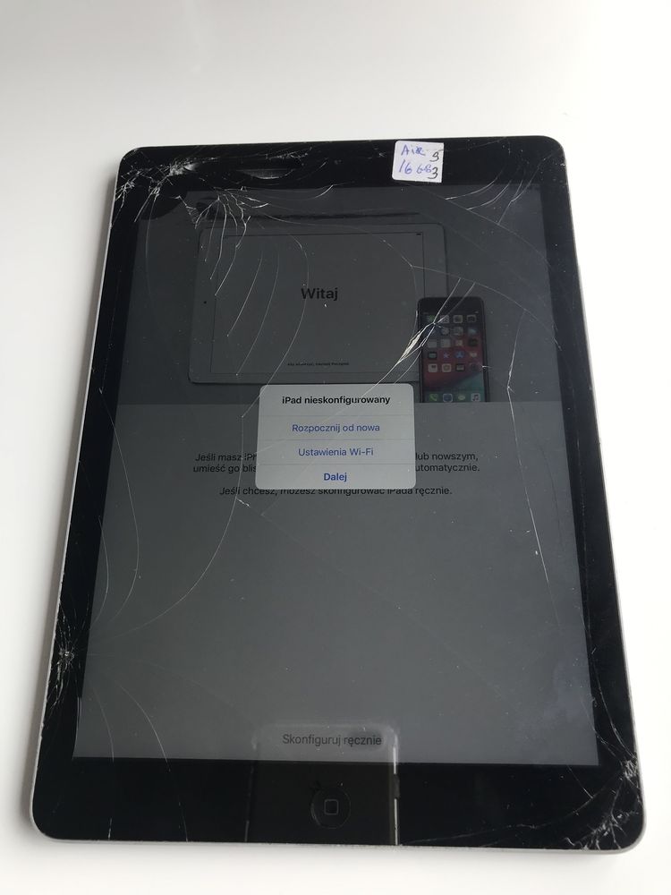 IPad Air 16GB zablokowany czarny