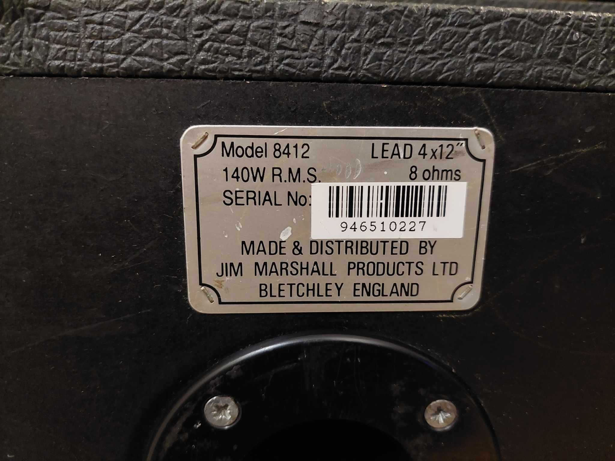 Wzmacniacz Marshall Valvestate VS100 + kolumna 4x12" (Model 8412)