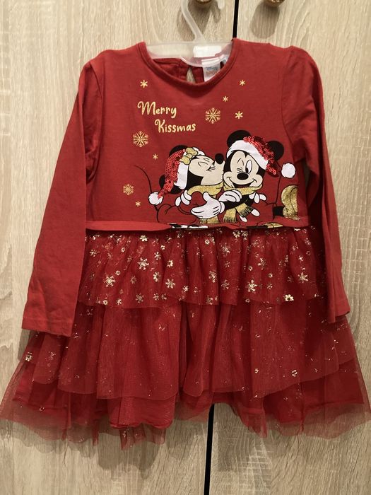 Sukienka z motywem świątecznym bożonarodzeniowym rozmiar 98