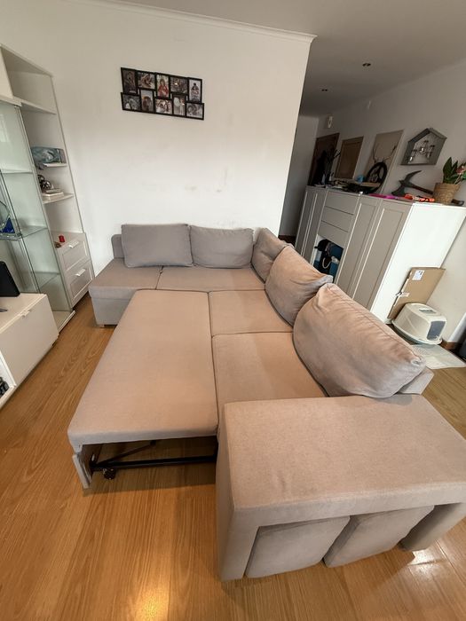 Sofá de canto reversivel com cama