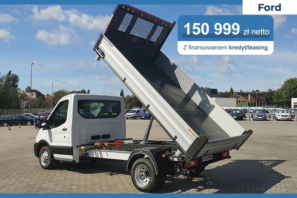 Ford Transit 350 L3 RWD DBL Trend Wywrotka 2.0 165KM  3700z2200x400mm !! Bliźniak !! Hak !! Bi-Xenon !! Radio 12" !!