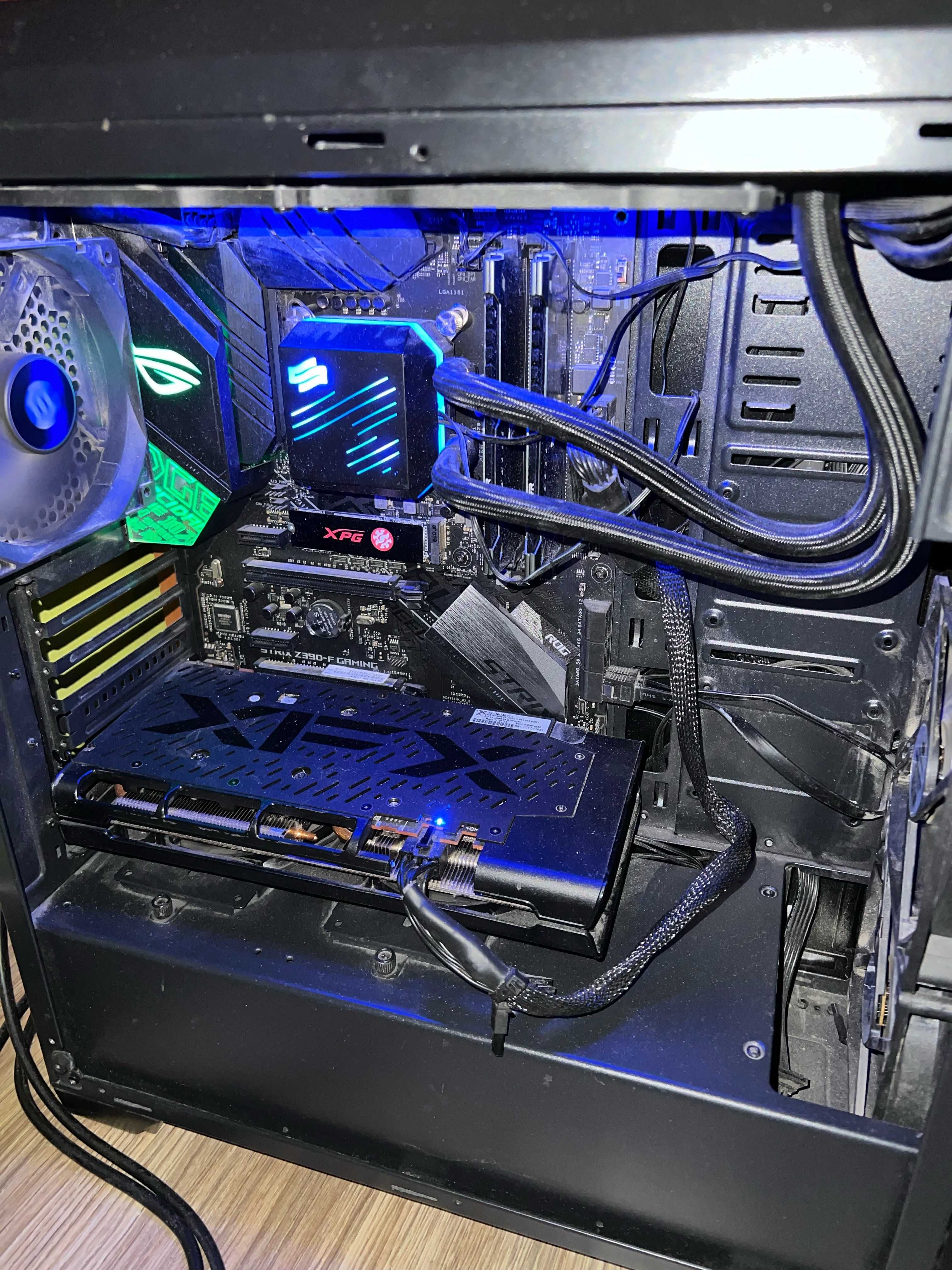 Komputer i7 9700k 5600xt z390 chłodzenie wodne 3 dyski OKAZJA!!!