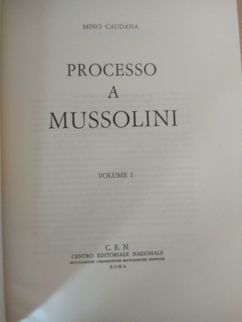 Mino Caudana Processo a Mussolini Roma 3 tomy włoski