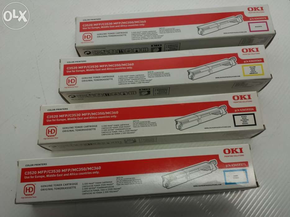 Toner oki c3520 mfp / c3530 mfp / mc350 / mc360 original preto