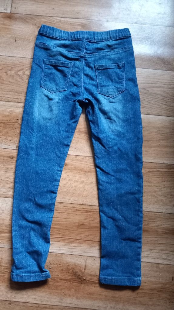 Legginsy jeansowe w jednorozce kucyki