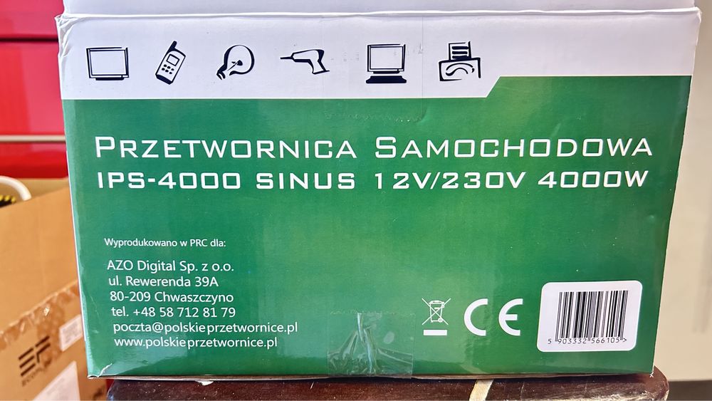 Інвертор AZO IPS-4000S 12V / 230V 4000W Чистий синус