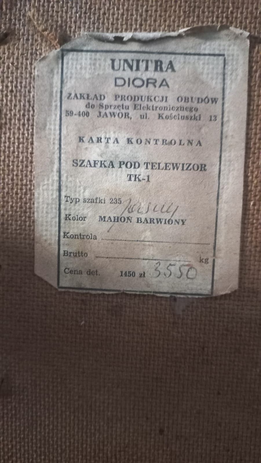 Szafka RTV Unitra Diora
