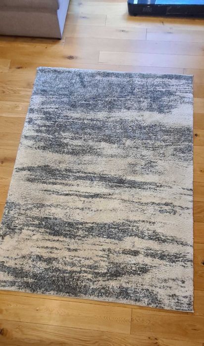 Nowoczesny dywan szaro-biały 160x220 cm – miękki i elegancki