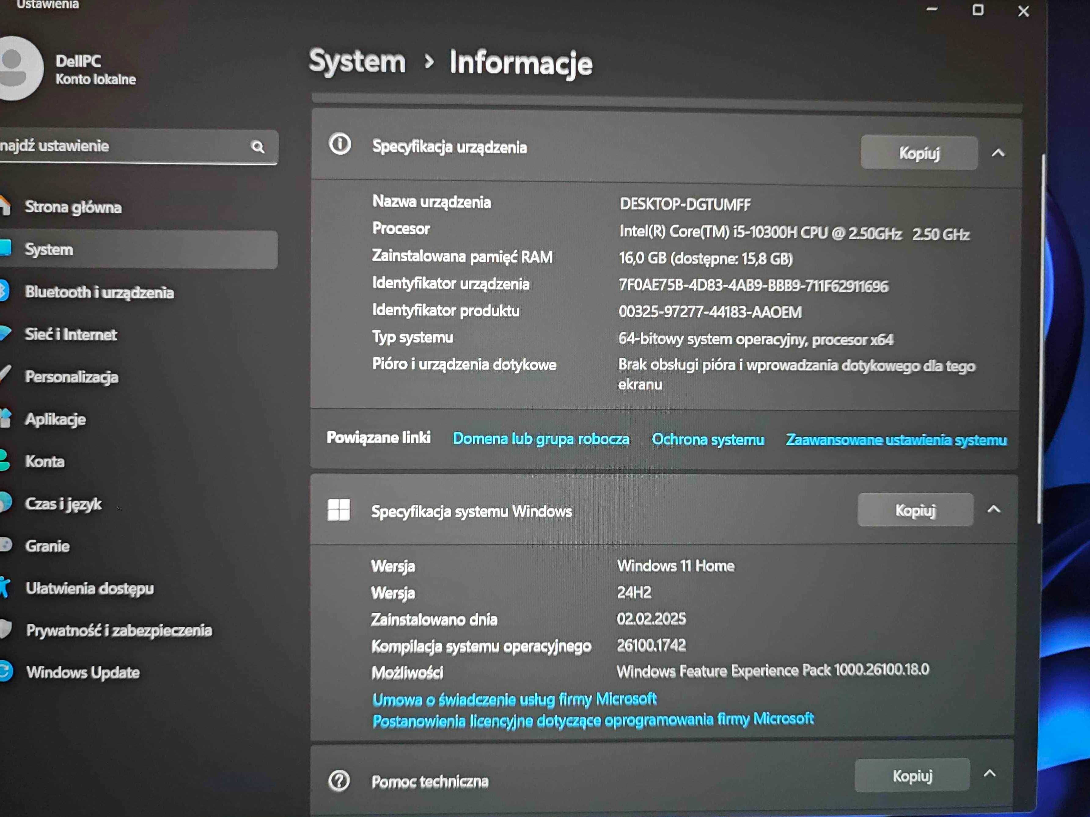 Mocny Laptop Dell G3 3500|i5-10300H|GTX 1650Ti|16GB|1TB|Podkładka
