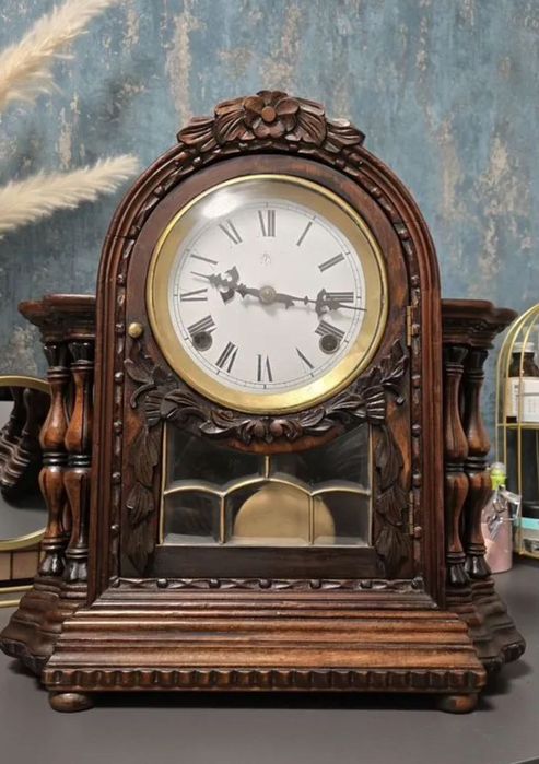 Antyczny zegar stołowy Junghans 19 wiek