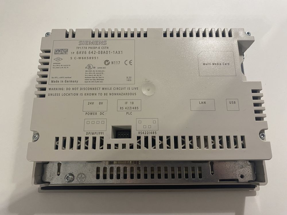 Panel operatorski dotykowy Siemens TP177B PN/DP 6AV6 642-0BA01-1AX1