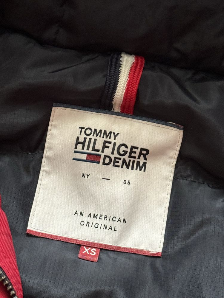 Tommy hilfiger XS жіноча парка куртка тепла красна томмі хілфігер
