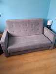 Kanapa sofa rozkładana szara
