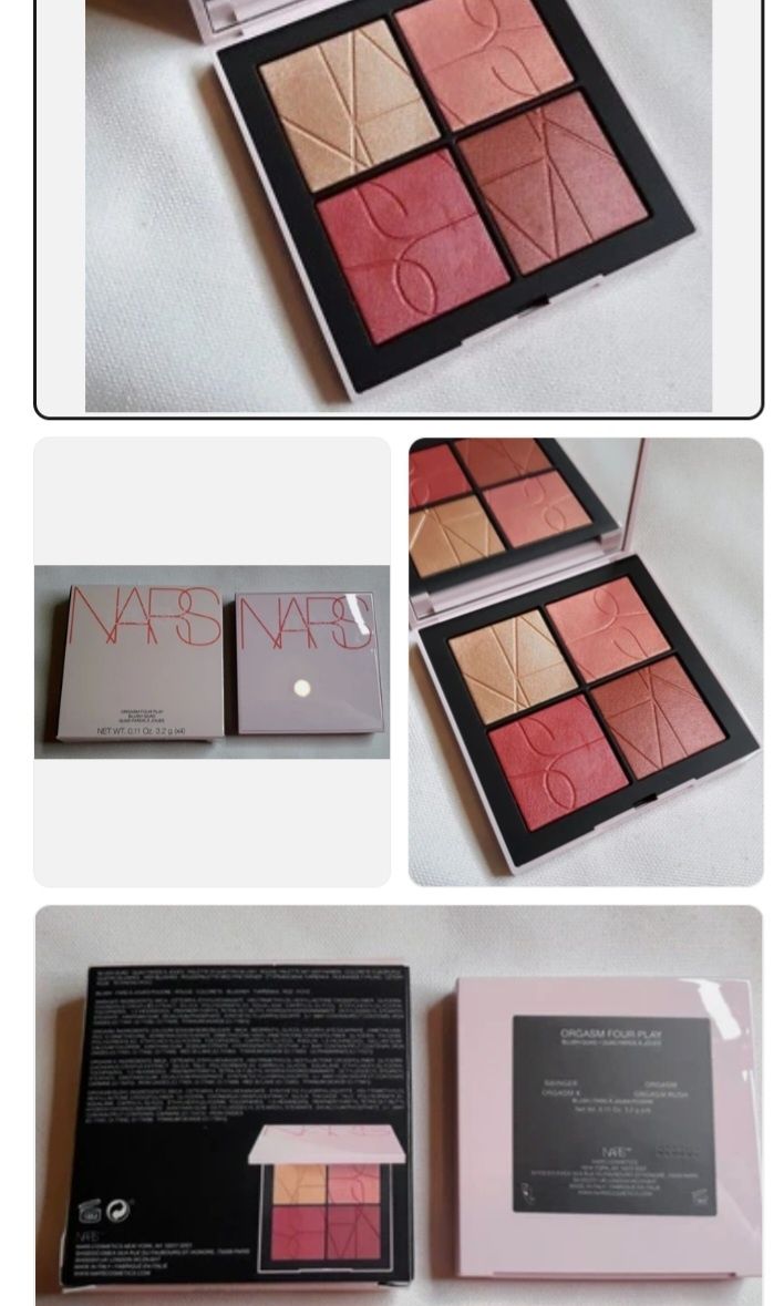 Nars Orgasm Four Play Blush Quad Cienie do twarzy 3.2g x4