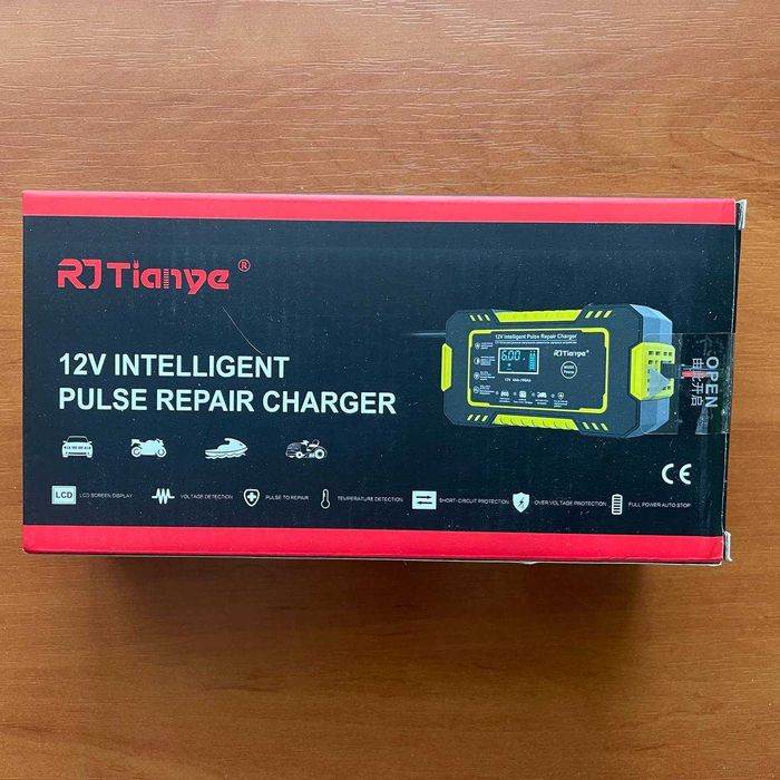 НОВИЙ Зарядний пристрій для АКБ акумуляторів 12V 6A 12В з LCD-дисплеєм